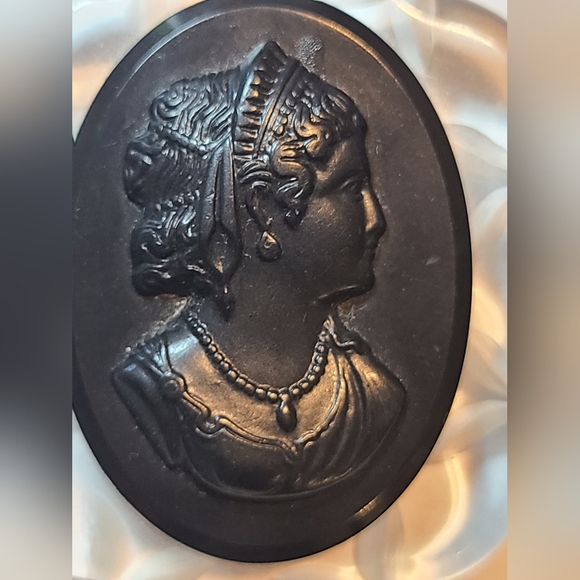 1930s cameo mourning brooch - Picture 6 of 6